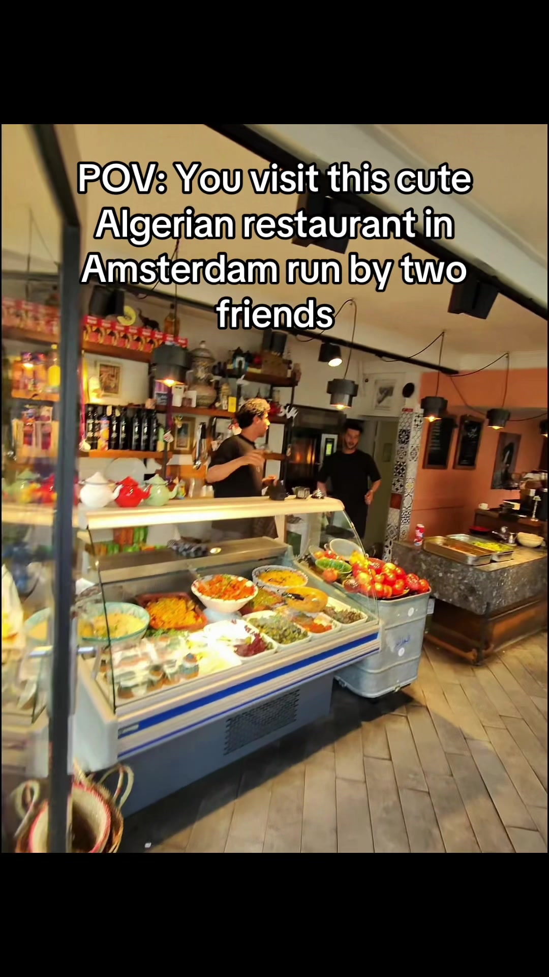 Restaurant counter shown in the Rue d'Alger TikTok video