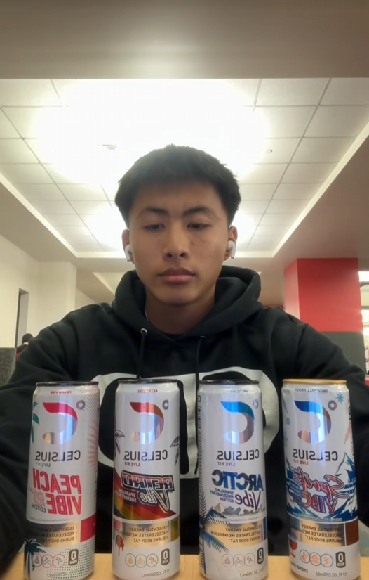 A creator presenting a product in an original vertical video