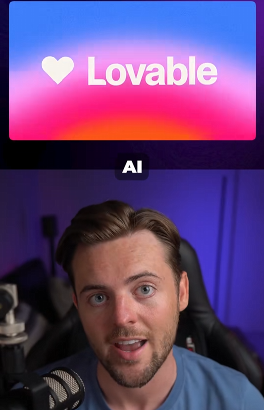 Example of a branded vertical video for Lovable
